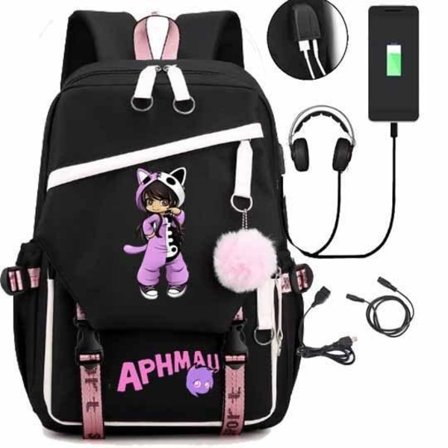 Aphmau Rygsæk til Børn - Rygsæk med USB-udtag