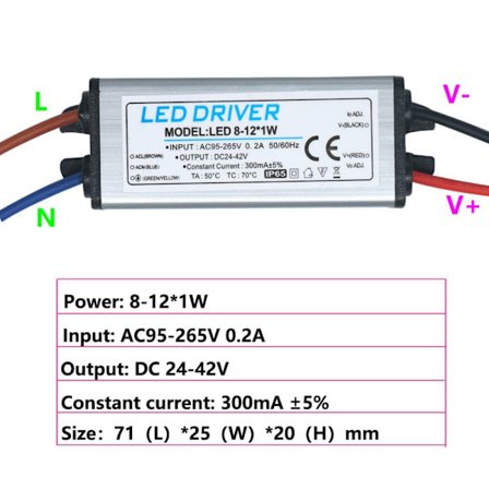 LED Driver Adapter Transformator 8-12W 8-12W
