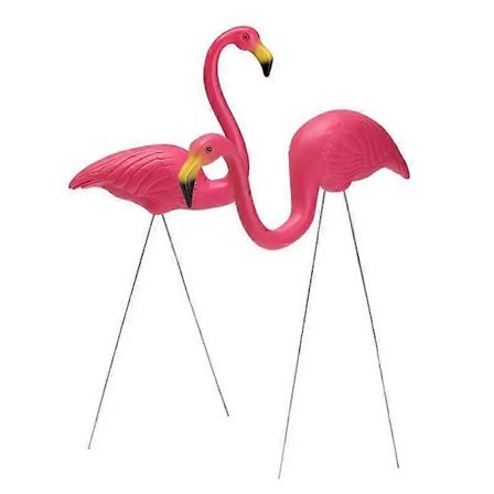 2 kpl, Pieni Vaaleanpunainen Flamingo Pihakoriste/Mini Piha Flamingo Koristeet/Vaaleanpunainen Flamingo Puutarha Piha Deko Vaaleanpunaiset Flamingot 