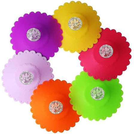6 kpl 10,5 cm kukka kuppi kannet pölytiivis muki kansi silikoni juoma kannet