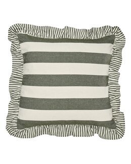 Tyynynpäällinen Filippa lankavärjätty raidallinen 1 kpl Vihreä