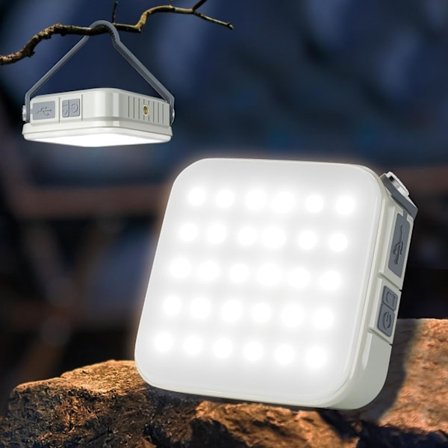 LED Campinglampa, Campinglykta, Ultraljusstark 1000 Lumen Tältlampa, Portabel, Vattentät, 3 Ljusstyrkor, SOS Dimbar och 4 Ljuslägen