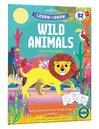 Eeboo | Learn To Draw - Wild Animals | ONE SIZE