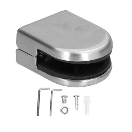 Glassøjle i 304 rustfrit stål med gratis hulclips og glas KLB