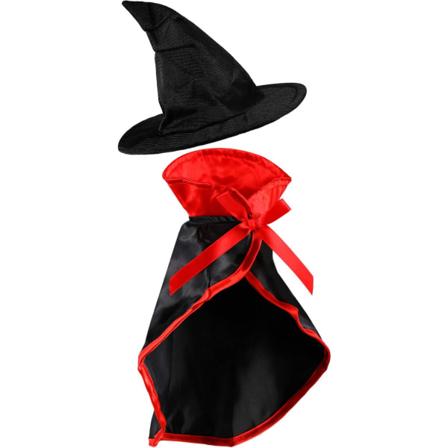 2-delad Halloween-husdjursdräktset, inklusive husdjurscape vampyrkostym