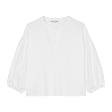 Marc O'Polo Cropped jersey tunic Blus, loose vit, Dam, Dam, Storlek: M