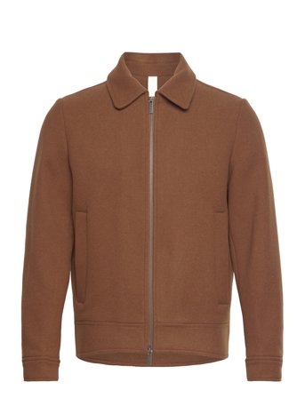Slhfilip Wool Jkt Noos Ulljakke Jakke Brun Selected Homme*Betinget Tilbud
