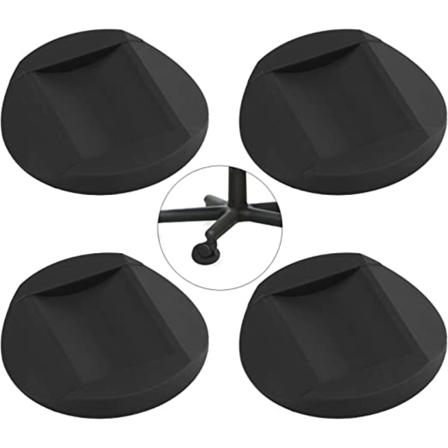 4 stk gummimøbelhjul (svart, egnet for diamet