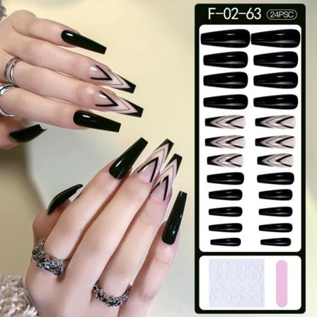 24st Extra Lång Kista Ballerina Falsklim Nails Art Akryl