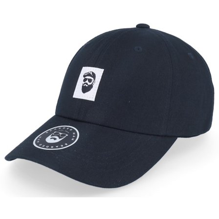 Bearded Man - Musta unconstructed Lippis - Cap Man Woven Black Dad Cap @ Hatstore