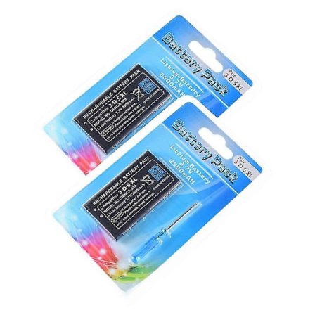 2 stk. erstatningsbatteri SPR-003 SPR-001 2500mAh kompatibelt med Nintendo 3DS XL-konsoll