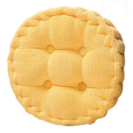 Stoldyna, Runda Sittdynor för Matstolar, Bekväma Stoppade Stol Dynor, för Hem Kontor Uteplats Bil, 40cm, Gul