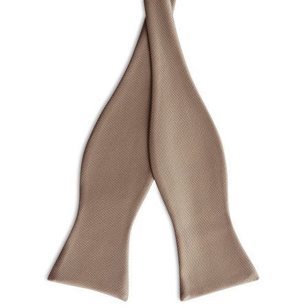 Tan Self-Tie Grosgrain Bow Tie for Men - Self-tie bow ties
