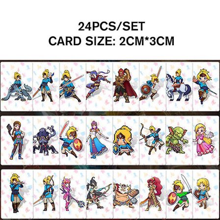 24 st Mini NFC-tagg Spelkort För Amiibo Nintendo Switch /Switch Lite /Wii U[YJD]