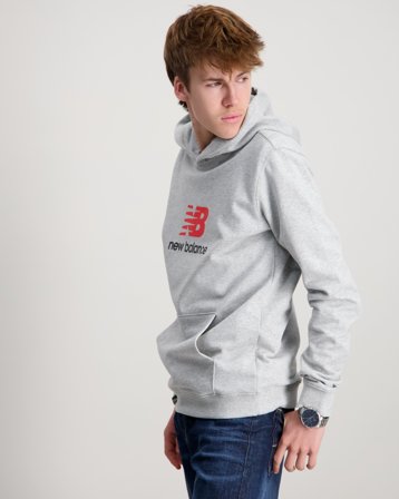 New Balance New Balance FT Stacked Logo Hoodie Grå Hettegensere/Hoodies Gutt - Kids Brand Store