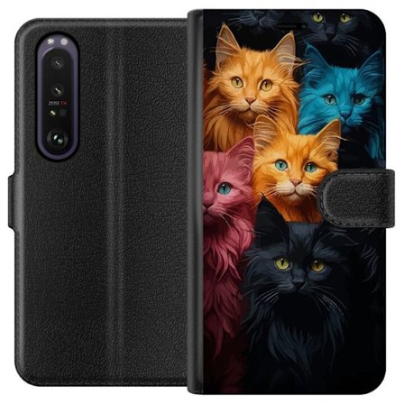 Kompatibel Tegnebogsetui til Sony Xperia 1 III Kattedyr