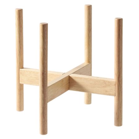 Kraftig blomsterkrukkeholder i træ til terrasser Elegant udendørs have sukkulent display stativ til urter blomster