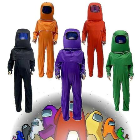 Children's Among Us Kostym Fancy Dress Game Outfit för 6-12 år barn Red