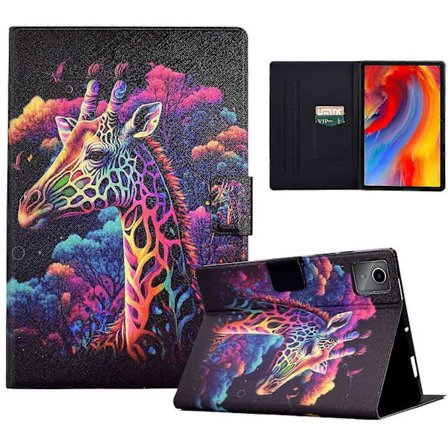 A2 Læderetui med mønsterprintede kortlommer til Lenovo Tab M11/Xiaoxin Pad 11 2024