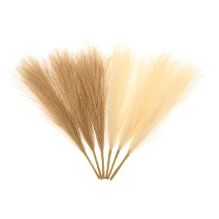 Kunstig Pampas Græs 6 Stilke Dekoration Buket Til Vase Bryllup