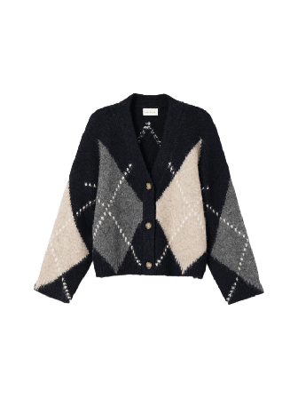 Noella N-laiana Knit Cardigan - Navy Mix Tröjor Dam Blå XS/S