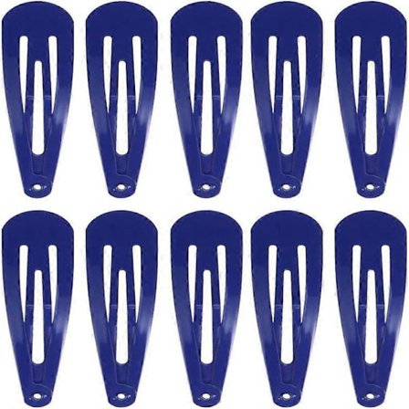 2 Toms Snap Hårspænder 50 stk. Snap Hårspænder Hårnåle (Lyseblå)