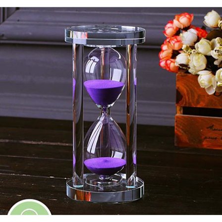 Läpinäkyvä Kristallihiekkakello Hiekkakello Kello Käsityö Lasinen DXGHC