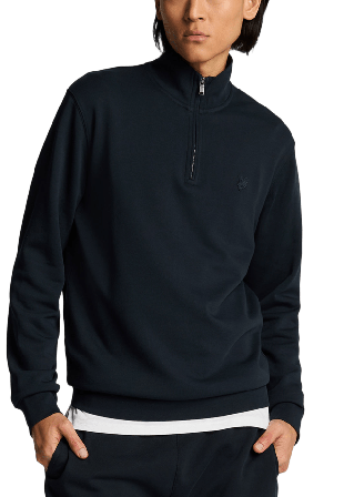 Lyle & Scott Superfine Quarter Zip Sweatshirt Tröjor Herr Blå M