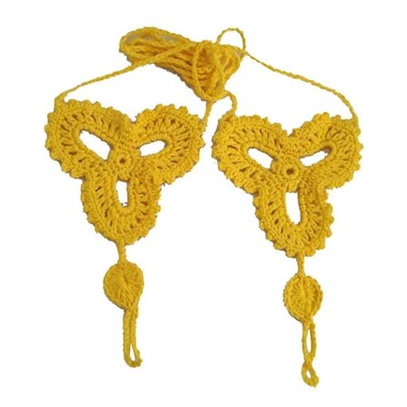 1 Pari Muodikasta Naisten Paljain Jaloin Anklet-Koukku Elegantti Tyttö Puuvilla