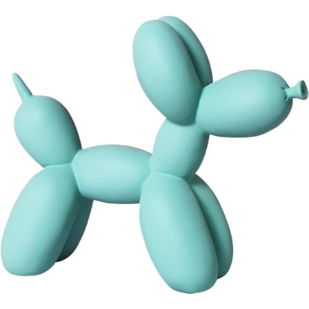 Ballong hund i harts, mini ballong hund skulptur hund form skulptur