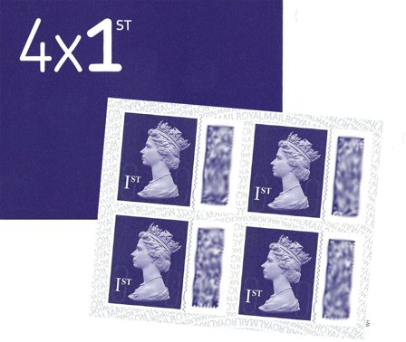 England - Dagligmærker 2022 - Elizabeth II - 4 x 1st - Postfrisk hæfte