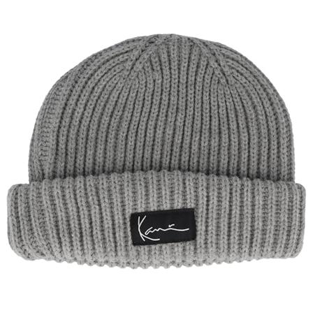 Karl Kani - Grigio cuff Beanie - Signature Fisherman Grey Melange Cuff @ Hatstore
