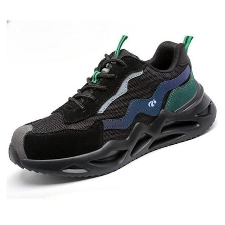 MTOWSUC 568 Turvakengät Miehille ja Naisille hengittävä, kulutuskestävä, liukumaton, heijastava musta Työkengät