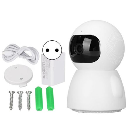 2K 3MP Smart Sikkerhetskamera WIFI 360 Panoramisk Nattsyn Bevegelsessporing 2-veis Lyd Baby Kjæledyr Monitor 110-240V EU Plugg