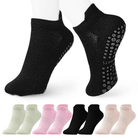 4 Paria Pilates-pitosukat Joogasukat Pilates-sukat Lyhyet sukat Naisten pitosukat Pilates-sukat Nilkkasukat