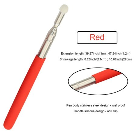 Infällbar Teaching Stick Whiteboard pekpenna RÖD 1M 1M