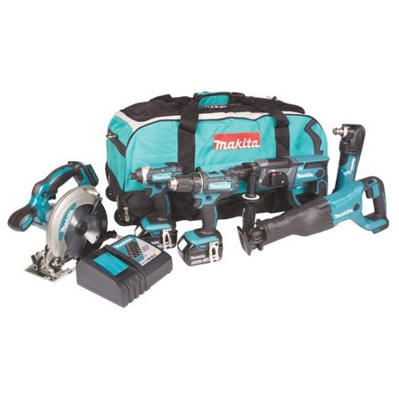Makita DLX6038T Verktygspaket med batteri och laddare, Maskiner