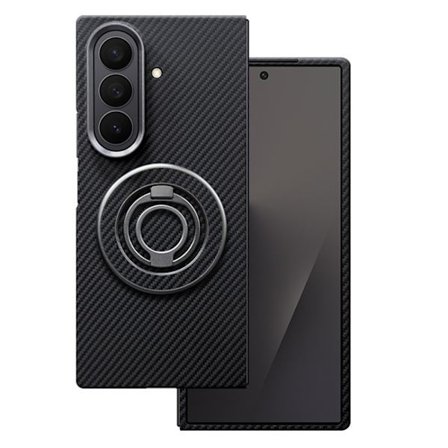 Mobilskal till Galaxy Z Fold 7 MagSafe Kevlar Metal Ring - 600D Fine Texture