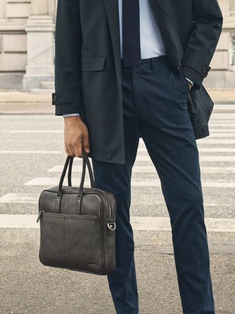 John Henric Men's Braune Laptoptasche Size Onesize