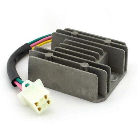 Universaali 4-johtiminen täysiaalto musta moottoripyörän jännitteensäädin tasasuuntaaja 12V DC pyörä-hyvä