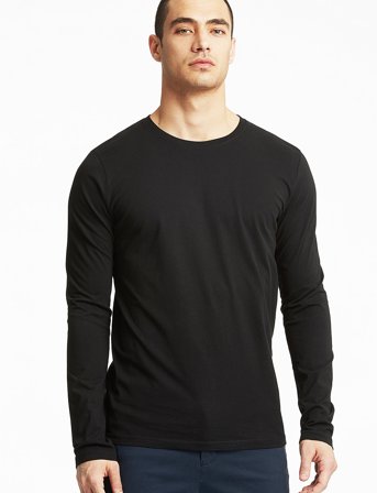 Lindbergh 3Pk Basic Tee L/S - Black - L