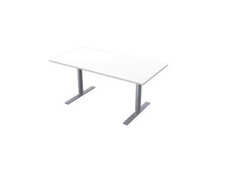 LANAB DESIGN Skrivbord El 160x80cm vitlaminat/grå - Lyreco - Kontorsmöbler och inredning - Bord och hurtsar - Skrivbord - Höj/sänkbar