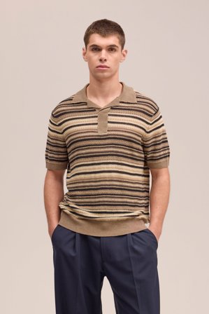 NN.07 Noam Polo Herren Braun Leinen