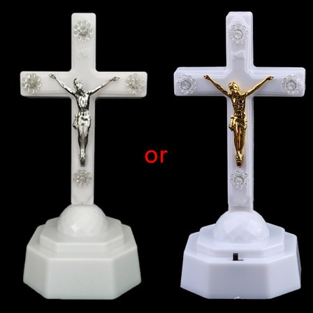 Jesus for Cross Night Light Kristus Kristen velsignet gave Herren Skrivebordslamper