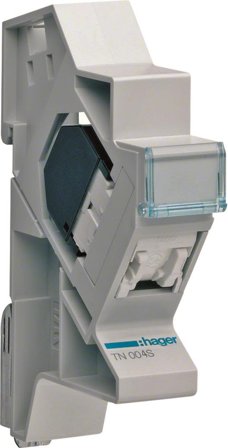 Hager TN004S Modularuttag kategori 5E, normutförande, Dator & surf