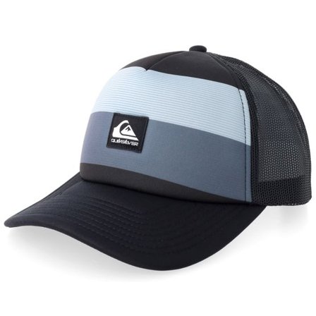 Quiksilver - Svart trucker Keps - Emu Coop Black Reconnect Stripe A-frame Trucker @ Hatstore
