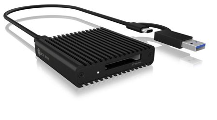 ICY BOX IB-CR404-C31, Kartenleser, CF Express 2.0 Type-B, USB 3.2 Gen 2, Status LED, Aluminium, Schwarz