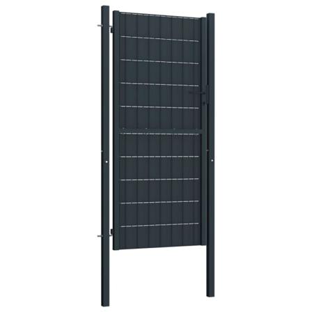 Vidaxl Stängselgrind Pvc Och Stål 100x164 Cm Antracit Antracit