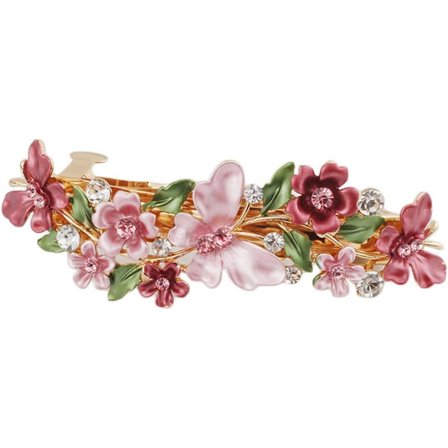 Hårspenner med rhinestones Elegante hårspenner med krystaller med fjærklemme Fransk hårnål Hårsmykker