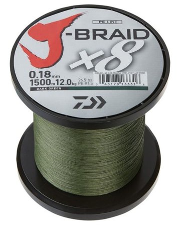 Daiwa J-Braid X8 0.20mm 1500m DARK GREEN